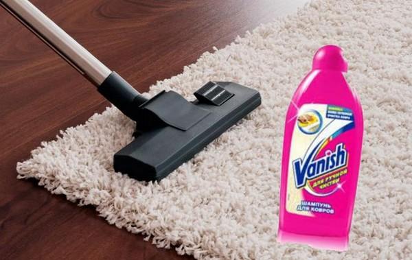 Средство от Vanish отлично очищает ковры