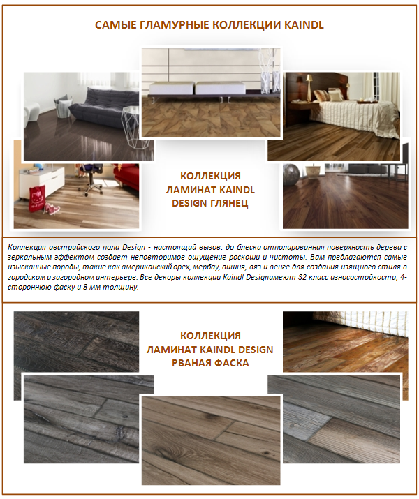 Коллекции ламината Kaindl Design