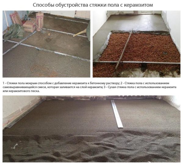 Способы выравнивания пола с применение наполнителей